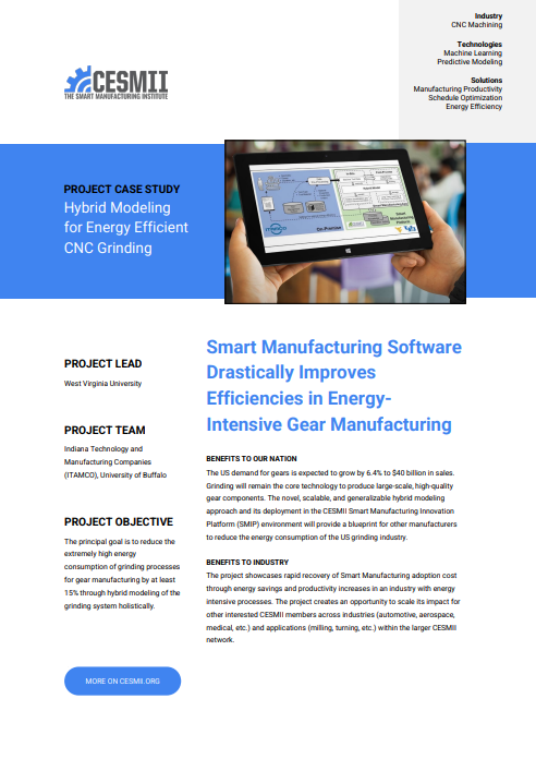 Smart Manufacturing Software Drastically Improves Efficiencies in Energy- Intensive Gear Manufacturing case study preview