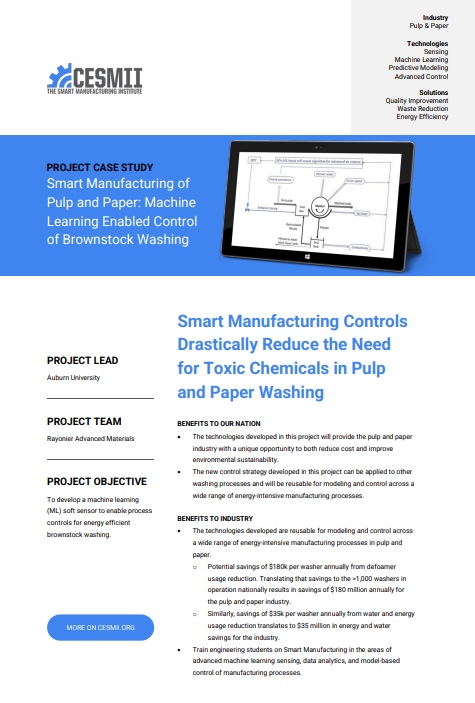 Smart Manufacturing Controls Drastically Reduce the Need for Toxic Chemicals in Pulp and Paper Washing case study preview