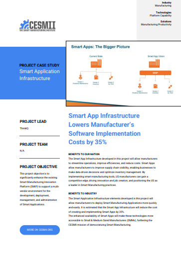 Smart App Infrastructure Lowers Manufacturer’s Software Implementation Costs by 35% case study preview