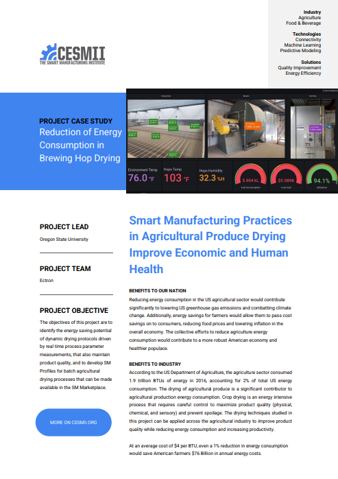 Smart Manufacturing Practices in Agricultural Produce Drying Improve Economic and Human Health case study preview