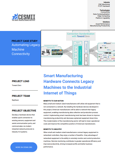 Smart Manufacturing Hardware Connects Legacy Machines to the Industrial Internet of Things case study preview