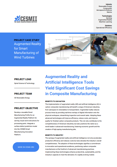 Augmented Reality and Artificial Intelligence Tools Yield Significant Cost Savings in Composite Manufacturing case study preview