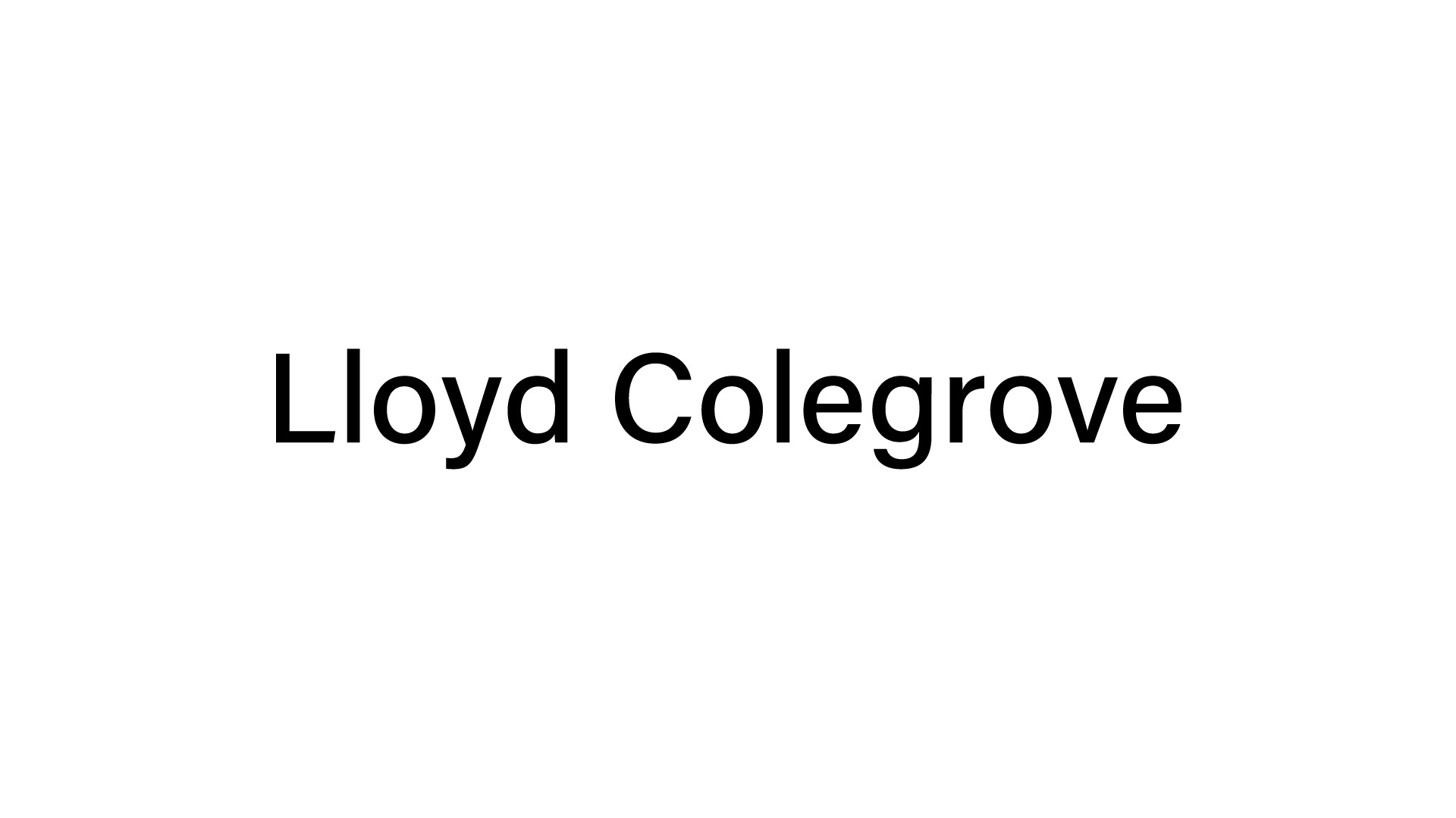 Lloyd Colegrove