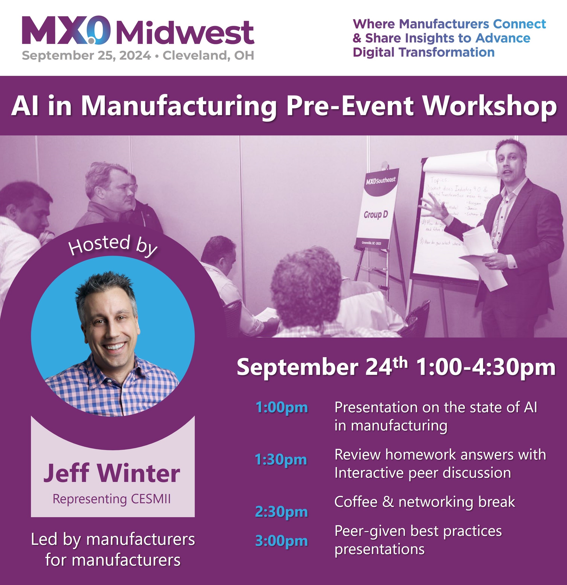 Manufacturing X.0: AI in Manufacturing Pre-Event Workshop
