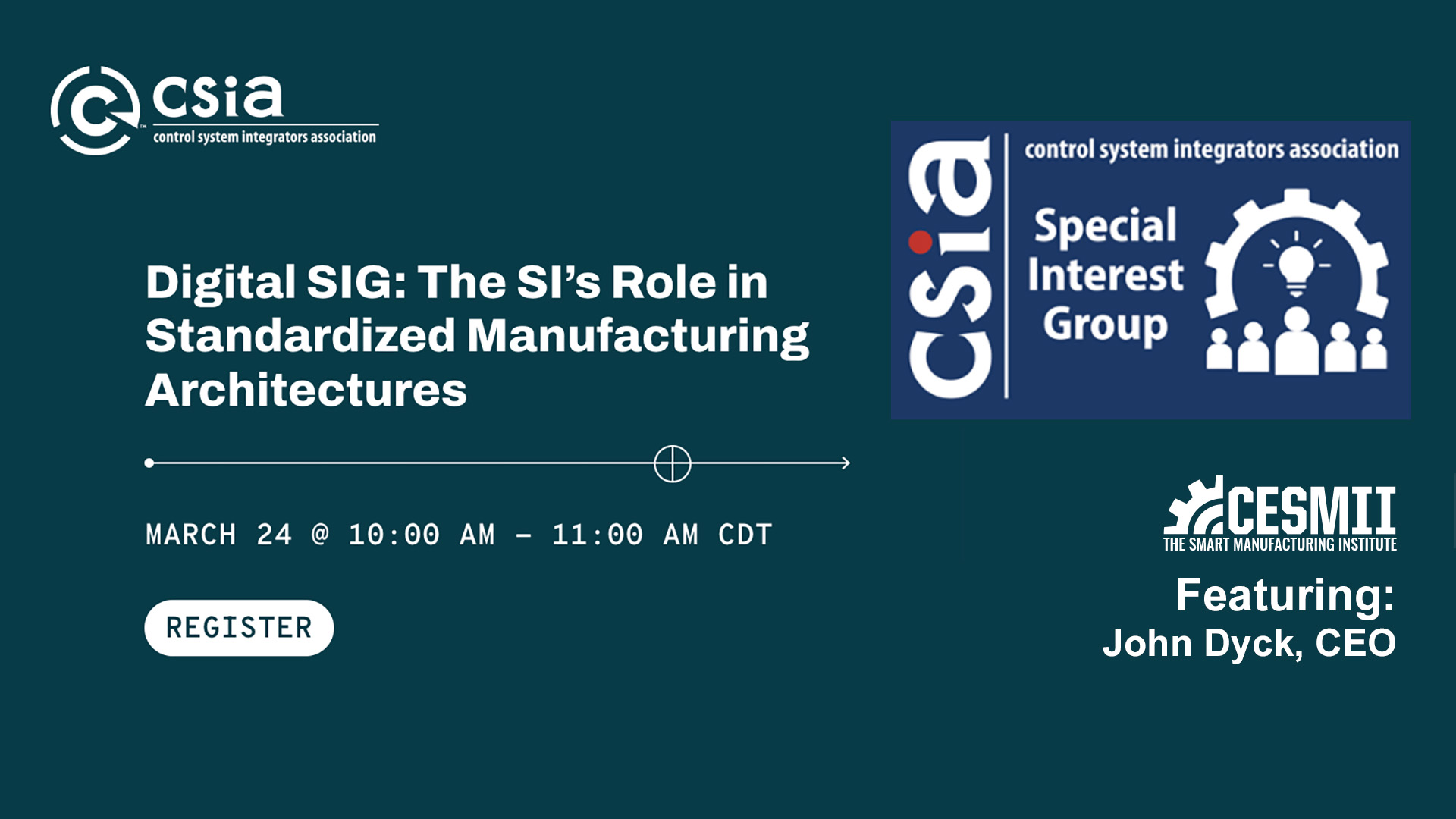Digital SIG: The SI's Role in Standardized Manufacturing Architectures