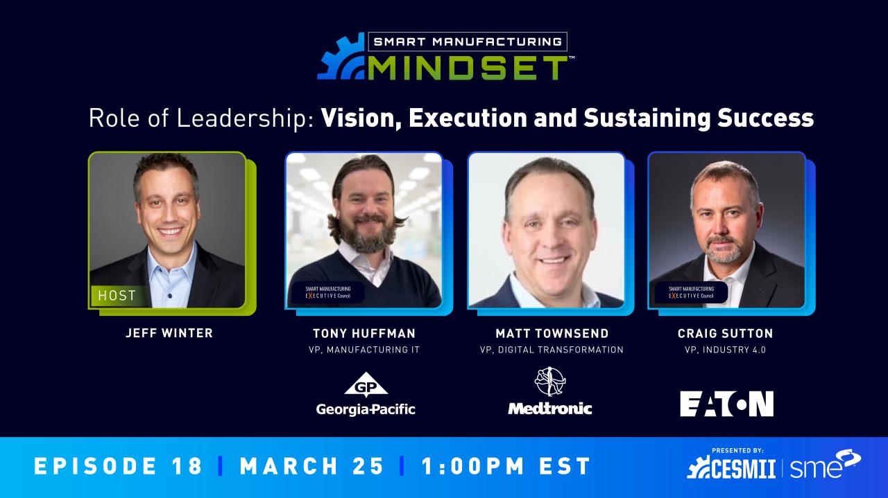 Smart Manufacturing Mindsetâ˘: Vision, Execution and Sustaining Success